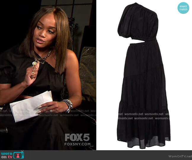 Velvet Crista Maxi Dress worn by Rachel Lindsay on Extra