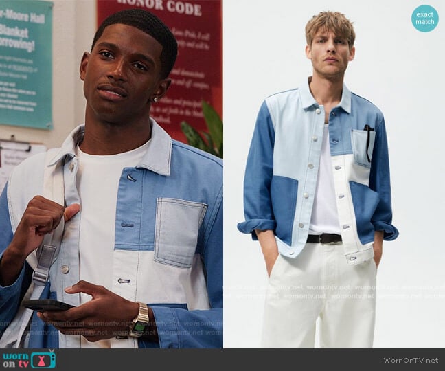 Zara Colorblock Jacket worn by Orlando Johnson (Martin Bobb-Semple) on All American Homecoming