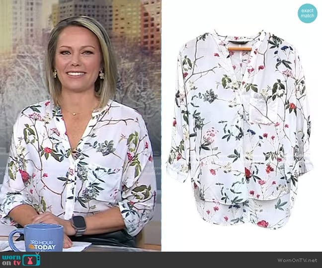 Zara Floral Print Blouse worn by Dylan Dreyer on Today