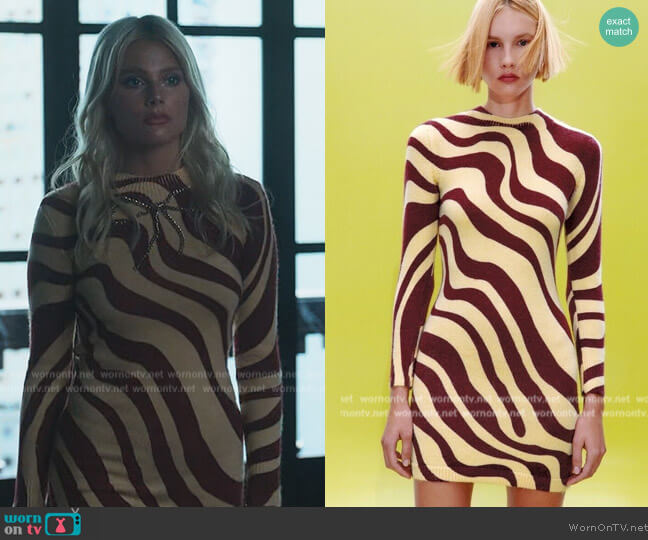 Zara Zebra Print Mini Dress worn by Isadora Artinan (Valentina Zenere) on Elite