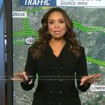 Adelle’s black double breasted blazer dress on Today