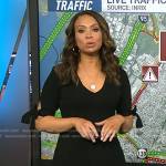 Adelle’s black tie-sleeve dress on Today