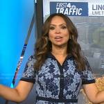 Adelle’s blue floral lace dress on Today