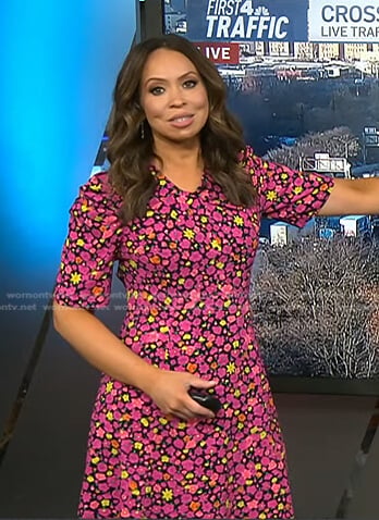 Adelle’s pink floral dress on Today