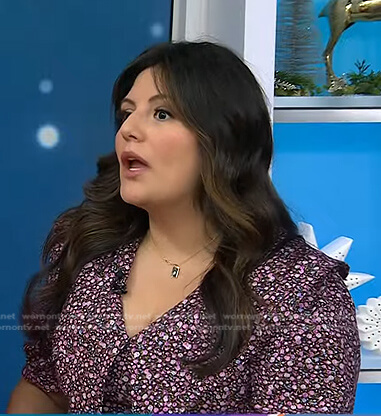 Adrianna’s purple floral dress on Today