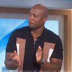 Akbar’s colorblock polo on The Talk