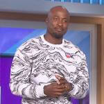 Akbar’s marble print sweatshirt on The Talk