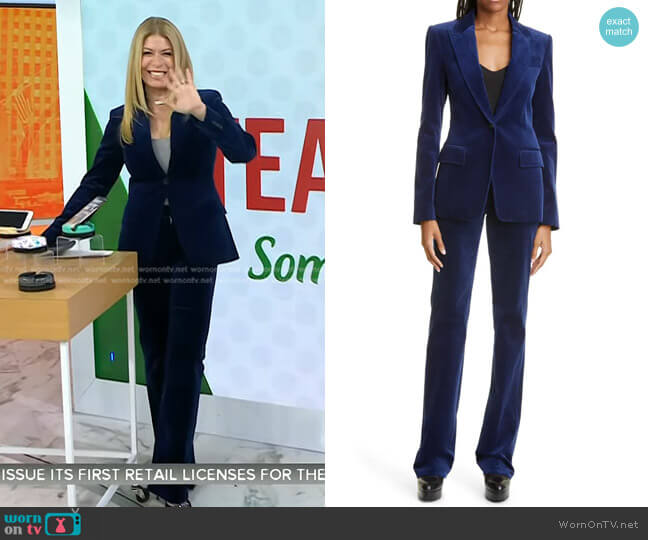 A.L.C. Edie Velvet Tailored Jacket worn by Jill Martin on Today