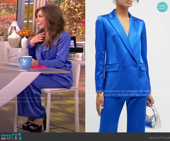 Alice + Olivia Justin Double Breasted Blazer worn by Alyssa Farah Griffin on The View