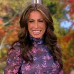 Alyssa’s floral mesh top on The View