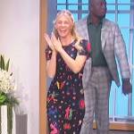 Amanda’s printed mermaid hem dress on The Talk
