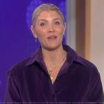 Amanda’s purple corduroy shirt and pants on The Talk