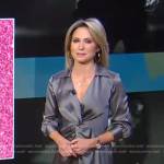 Amy’s grey twist front dress on Good Morning America
