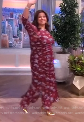 Ana’s floral print ruched dress on The View