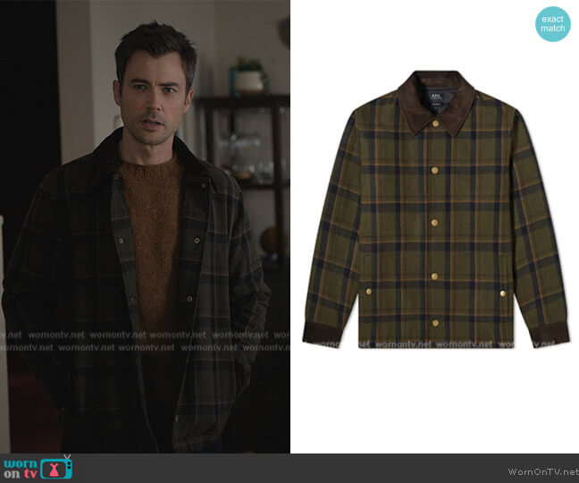 A.P.C. Alan Checked Jacket worn by (Matt Long) on Manifest