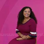 Arianna’s burgundy bell sleeve dress on Today
