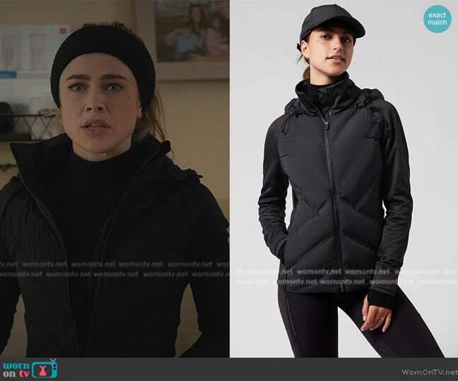 Athleta Inlet Jacket worn by Michaela Stone (Melissa Roxburgh) on Manifest