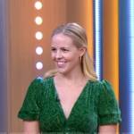 Audrey’s green velvet maxi dress on Good Morning America