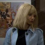 Ava’s blue trench coat on Days of our Lives