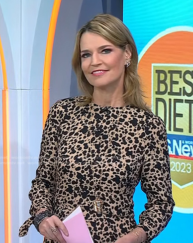Savannah’s beige spotted dress on Today