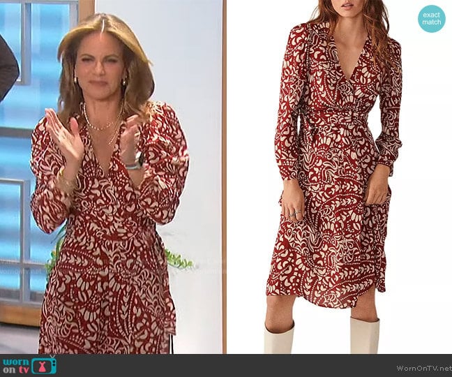 Ba&sh Kodile Dress worn by Natalie Morales on The Talk