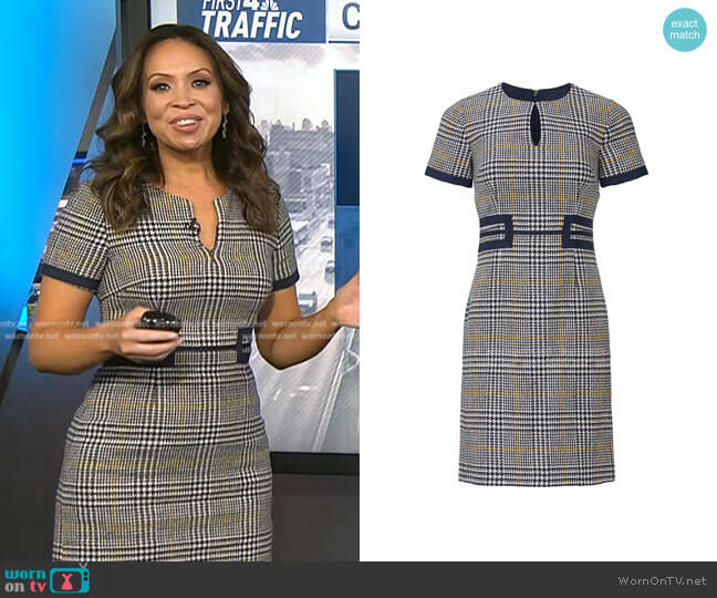 Boden Bridget Tweed Dress worn by Adelle Caballero on Today