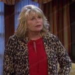 Bonnie’s red blouse and leopard blazer on Days of our Lives