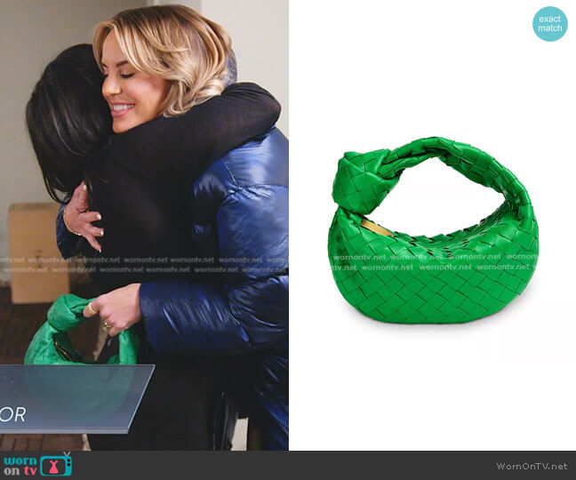 Bottega Veneta Mini Jodie Bag in Parakeet worn by Whitney Rose on The Real Housewives of Salt Lake City