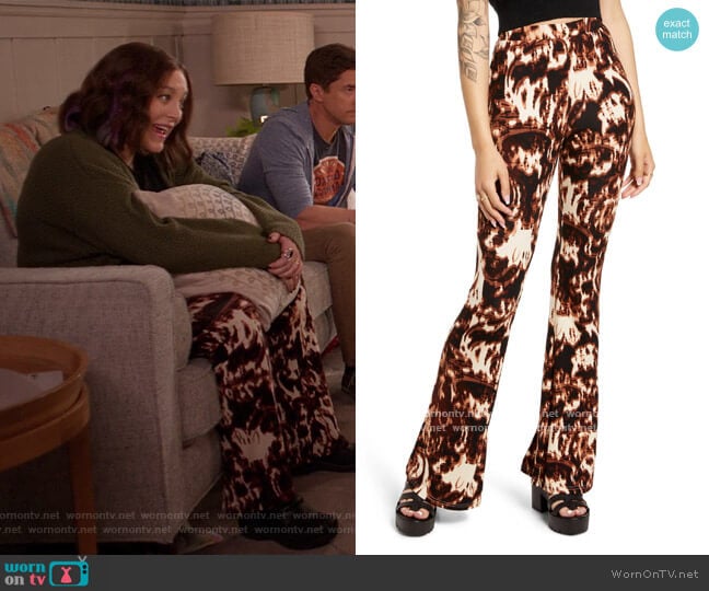 BP. Long Knit Flare Leg Pants worn by Sarah (Caitlin McGee) on Home Economics