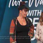 Brenda Cooper’s aztec print cardigan on Access Daily