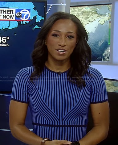 Brittany’s blue striped dress on Good Morning America