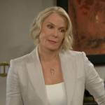 Brooke’s beige plaid blazer on The Bold and the Beautiful