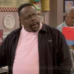 Calvin’s black zip up jacket on The Neighborhood