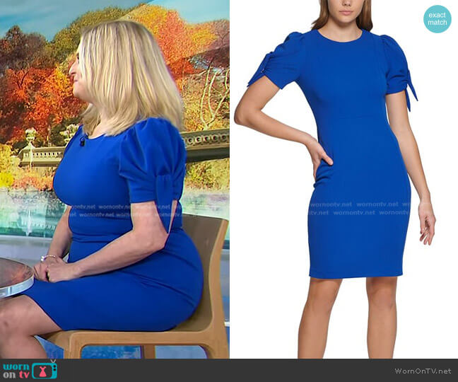 Calvin Klein Tie-Cuff Sheath Dress worn by Dr. Carol Ash on Today