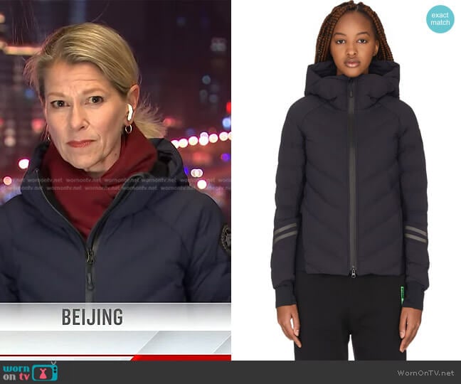 Canada Goose Black Label Hybridge CW Bomber worn by Janis Mackey Frayer on Today