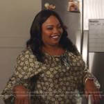 Carla’s floral blouse on 9-1-1