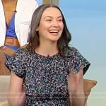 Carly Riordan’s floral print dress on Tamron Hall Show