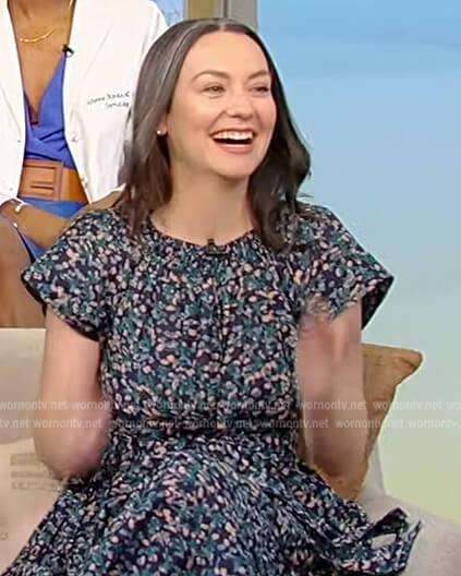 Carly Riordan’s floral print dress on Tamron Hall Show