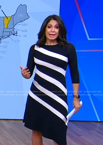Cecilia’s diagonal striped dress on Good Morning America