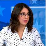 Cecilia’s white polka dot blouse on Good Morning America