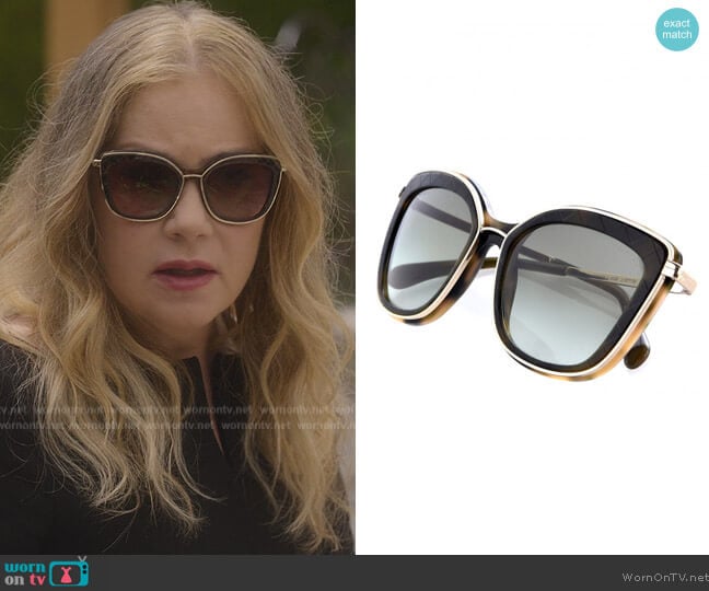 Chanel Acetate Quilted Metal Butterfly Sunglasses worn by Jen Harding (Christina Applegate) on Dead to Me