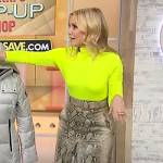 Chassie Posts’ snakeskin skirt on Sherri