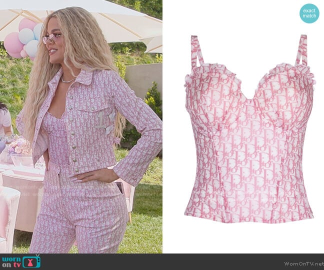Christian Dior Diorissimo Girly Bustier worn by Khloe Kardashian (Khloe Kardashian) on The Kardashians