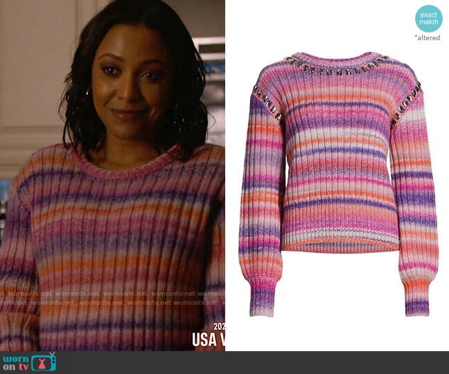 Cinq a Sept Myra Sweater worn by Kayla Taylor-Roman (Meagan Holder) on Monarch