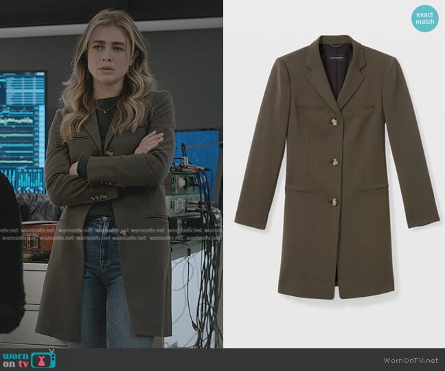 Club Monaco Three-Button Coat worn by Michaela Stone (Melissa Roxburgh) on Manifest