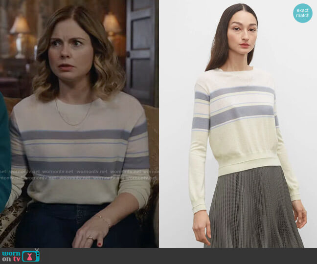 Club Monaco Easy Cashmere Pullover worn by Sam (Rose McIver) on Ghosts