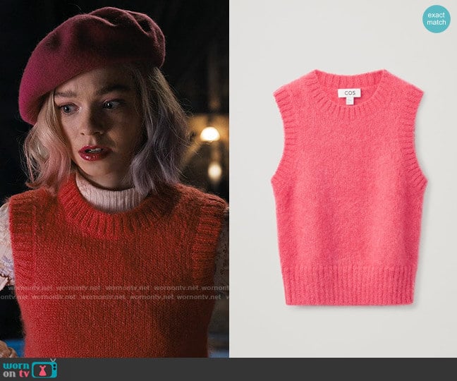 Cos Mohair & Wool Vest worn by Enid Sinclair (Emma Myers) on Wednesday