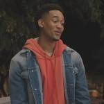 Damon’s denim jacket on All American Homecoming