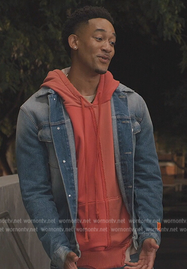 Damon’s denim jacket on All American Homecoming