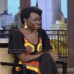 Danai’s black knit dress on Live with Kelly and Ryan